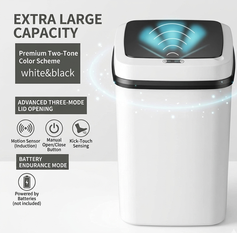 Household Fully Automatic Induction Smart Trash Can With Lid